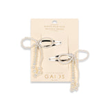 PEARLY BOW CLIP SET