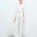 NOOR - ASYMMETRIC CHIFFON CAPE