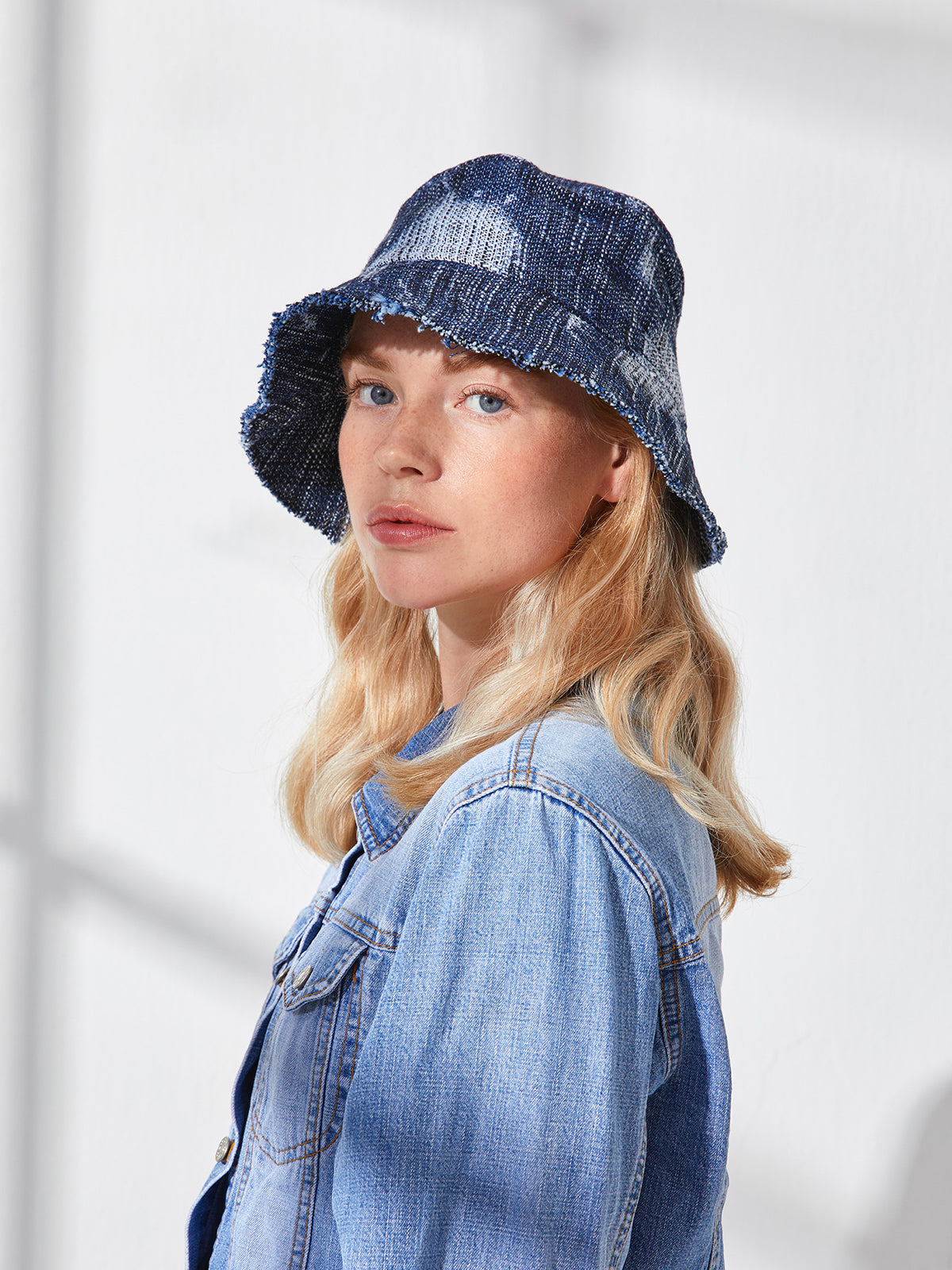Tie-Dye Denim Bucket Hat