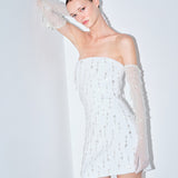 ALICE - STRAPLESS EMBELLISHED SEQUIN MINI DRESS
