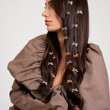 SILVER BOW HAIR CLIP