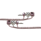 SHIMMER SNAKE WITH HEART HAIR PINS