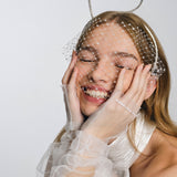 LOVE HEADPIECE WITH VOILETTE