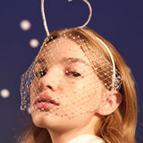 LOVE HEADPIECE WITH VOILETTE