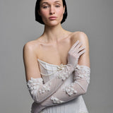 ORCHID BUSTIER WITH PORCELAIN FLOWER