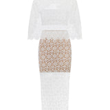 ROSALIE LACE PONCHO & STRAPLESS TOP