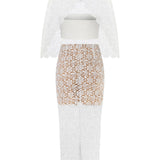 ROSALIE LACE PONCHO & STRAPLESS TOP