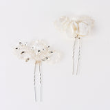 RESIN VIOLA HAIR PIN SET