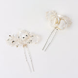 RESIN VIOLA HAIR PIN SET