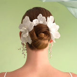 ORCHID FLOWER HAIR PINS