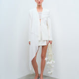 OLLY - OVERSIZED BLAZER WITH CHIFFON DETAIL