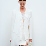 OLLY - OVERSIZED BLAZER WITH CHIFFON DETAIL