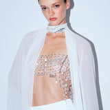 IVA - CHOKER DETAILED CHIFFON CAPE