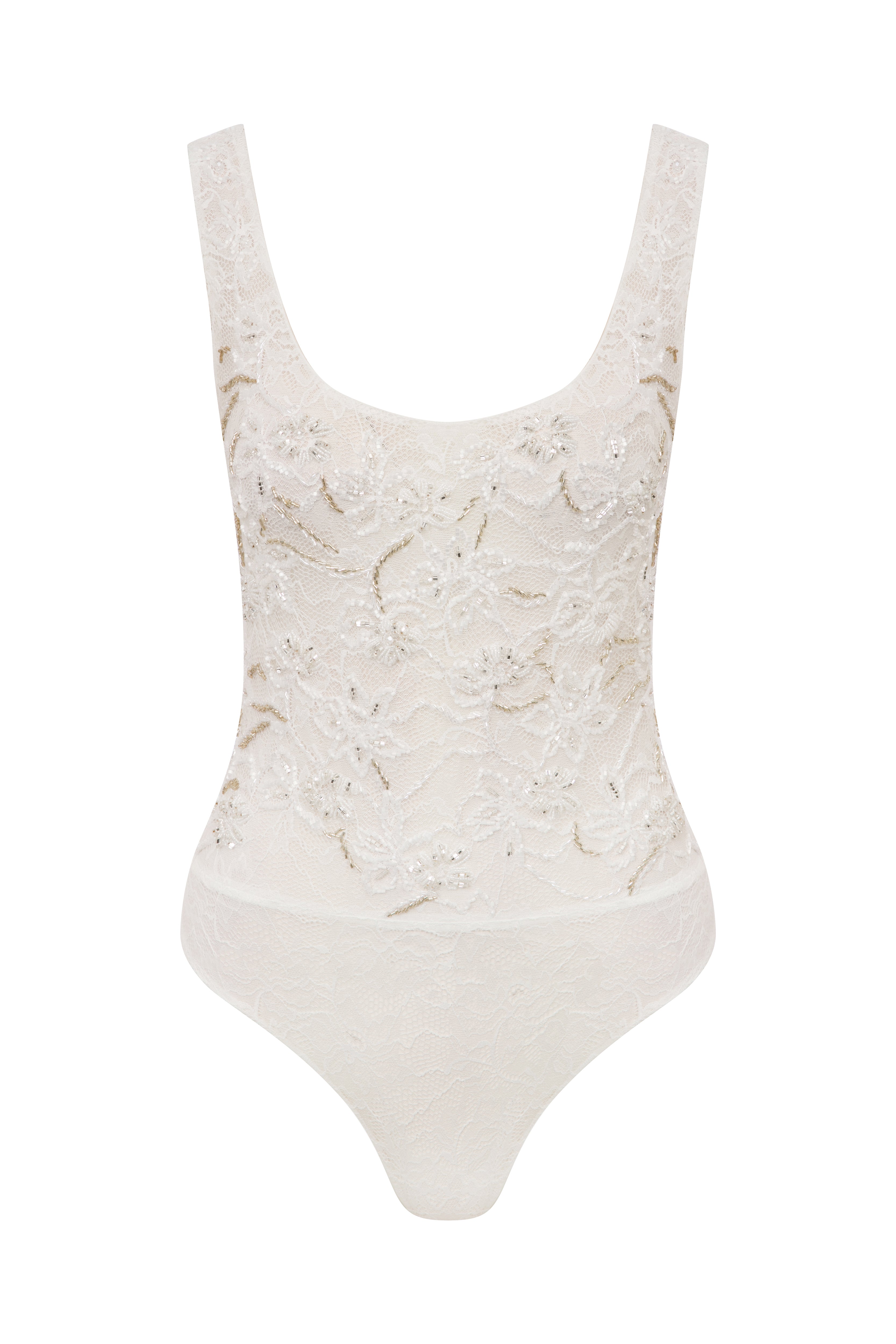 ELLIE - V NECK LACE BODYSUIT