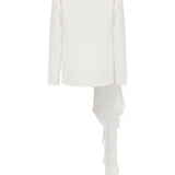 OLLY - OVERSIZED BLAZER WITH CHIFFON DETAIL