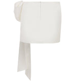 ODE - BOW DETAILED SATIN MINI SKIRT