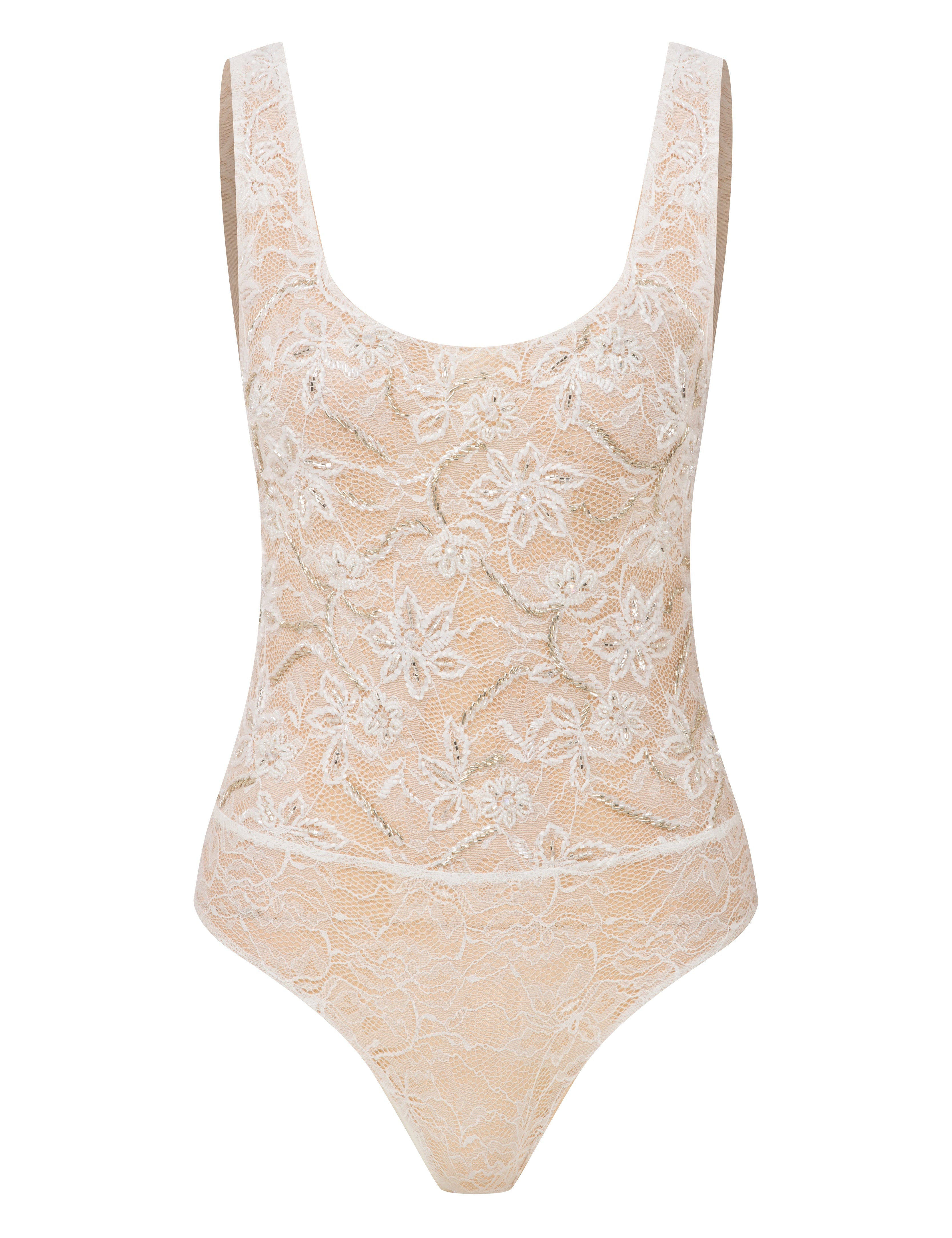 ELLIE - U NECK HAND-EMBROIDERED LACE BODY