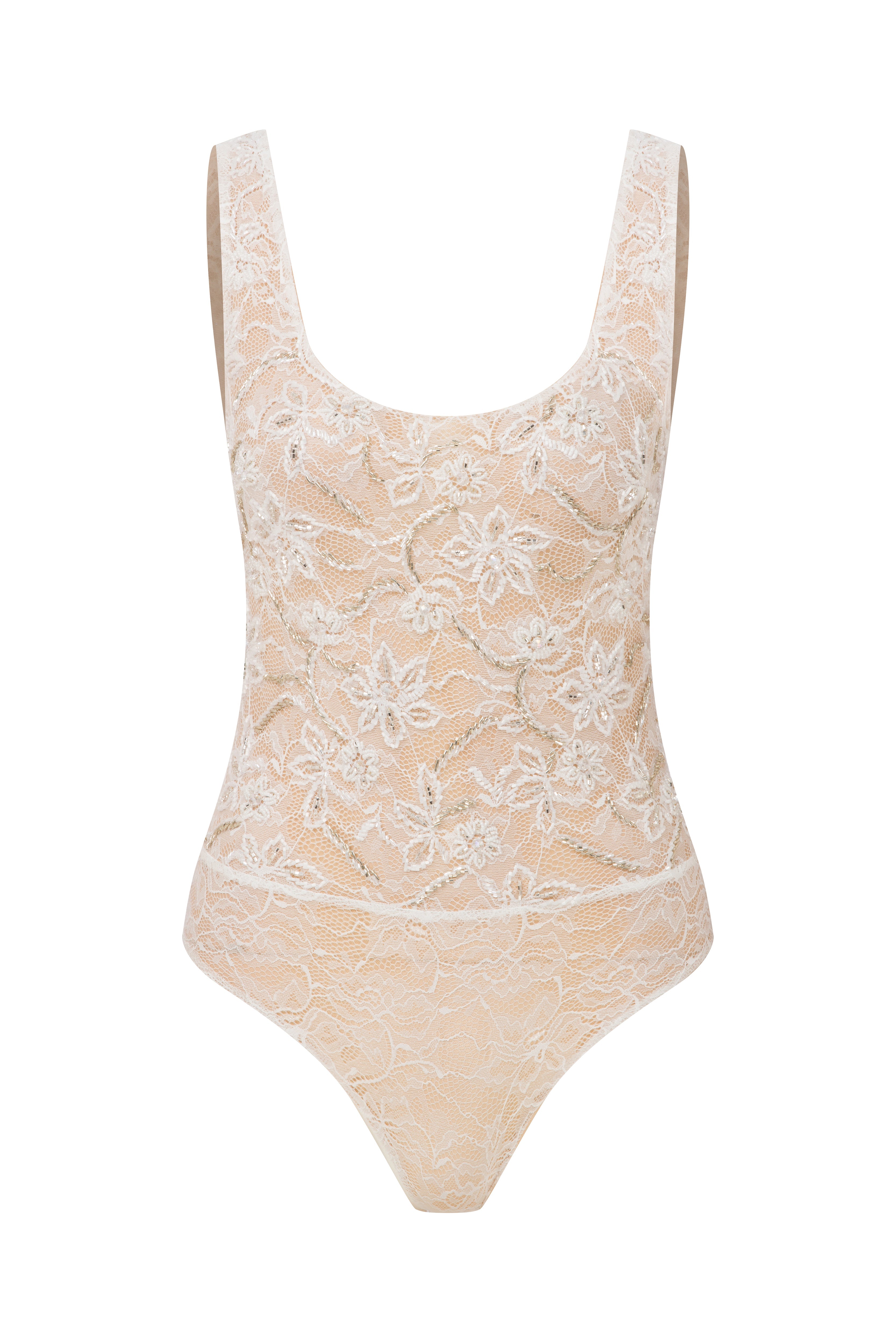 ELLIE - V NECK LACE BODYSUIT