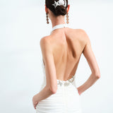 GLORIA - BACK DETAILED JERSEY MAXI DRESS