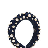 WHIRL HEADBAND WITH PEARLS