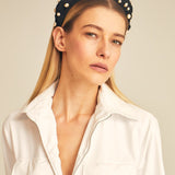 WHIRL HEADBAND WITH PEARLS