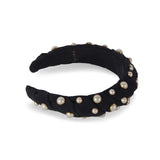 WHIRL HEADBAND WITH PEARLS